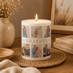 Personalized Grandpa Candle Custom Photos