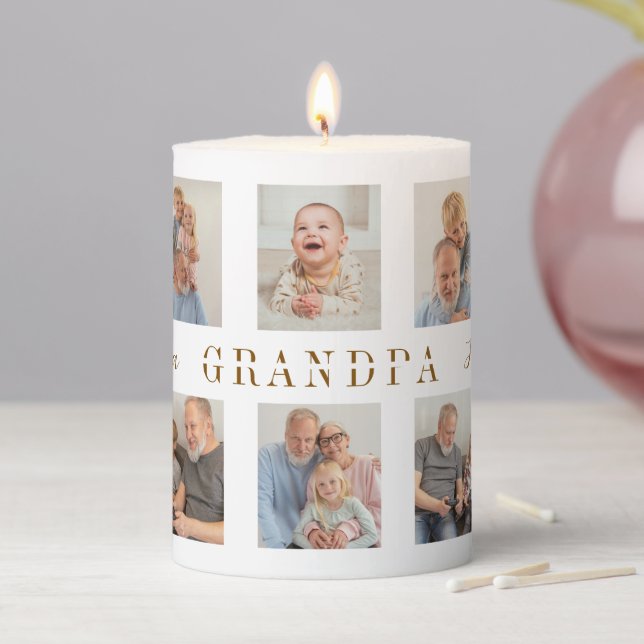 Personalized Grandpa Candle | Custom Photos (In Situ)