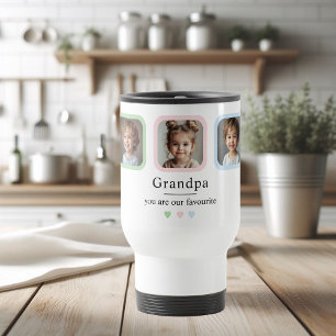Personalized Grandpa Custom Photo Gift Travel Mug