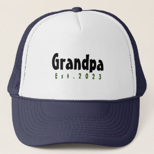 Personalized Grandpa Est 2023 Trucker Hat