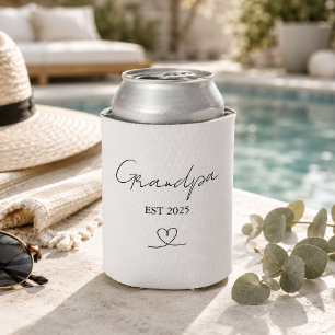 Personalized Grandpa EST Year Can Cooler