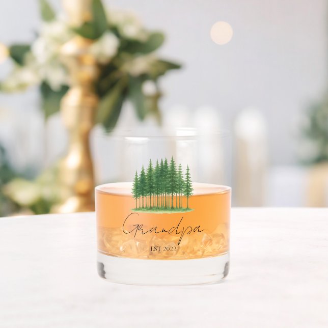 Personalized “Grandpa est. [Year]” Rocks Glass (Insitu (Wedding))