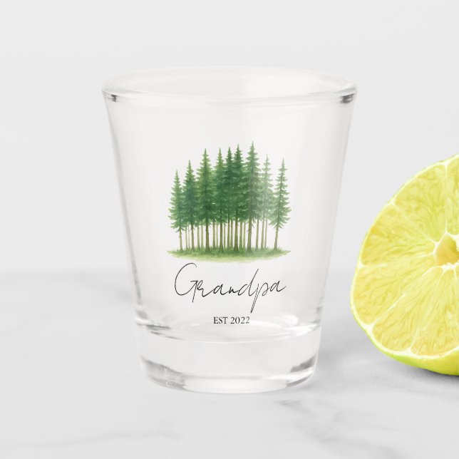 Personalized “Grandpa Est. [Year]” Shot Glass (Front)