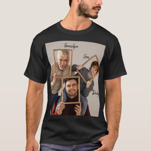 Personalized Grandpa Father Son  T-Shirt