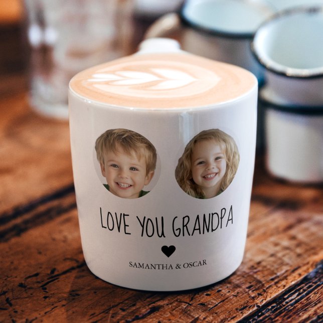 Personalized Grandpa Gift | Custom Grandchild Face Espresso Cup (Creator Uploaded)