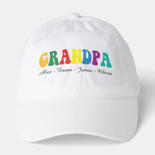 Personalized Grandpa Gift with Grandkids’ Names Hat