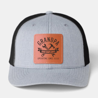 Personalized Grandpa Handyman Retirement Humor Leather Patch Hat