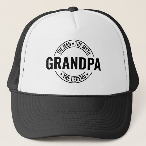 Personalized Grandpa Name The Man The Myth The Leg Trucker Hat
