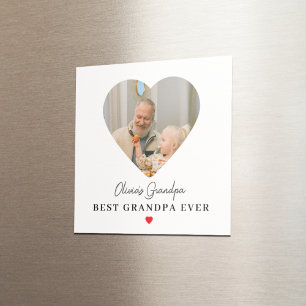 Personalized Grandpa Photo   Best Grandpa Ever Magnet