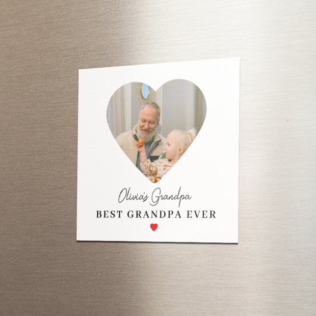 Personalized Grandpa Photo | Best Grandpa Ever Magnet (Creator Uploaded)