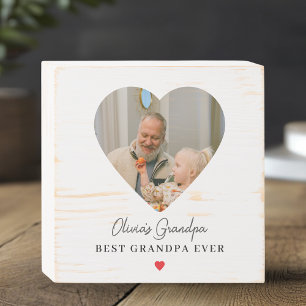 Personalized Grandpa Photo    Best Grandpa Ever Wooden Box Sign