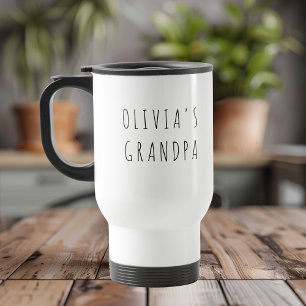 Personalized Grandpa Photo   Custom Gift Travel Mug