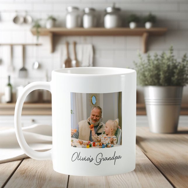 Personalized Grandpa Photo Gift Coffee Mug (Creator Uploaded)