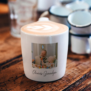 Personalized Grandpa Photo Gift Espresso Cup