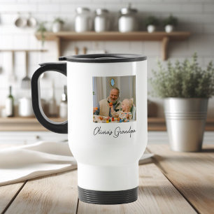 Personalized Grandpa Photo Gift Travel Mug
