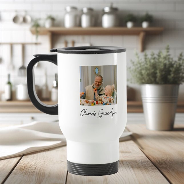 Personalized Grandpa Photo Gift Travel Mug (Creator Uploaded)