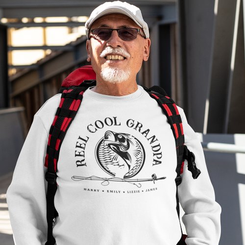 Personalized Grandpa Reel Cool Fishing Sweatshirt
