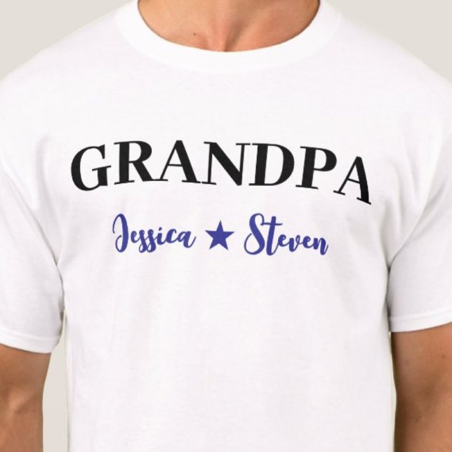 Personalized Grandpa Script T-Shirt (Personalized Grandpa Script T-Shirt)