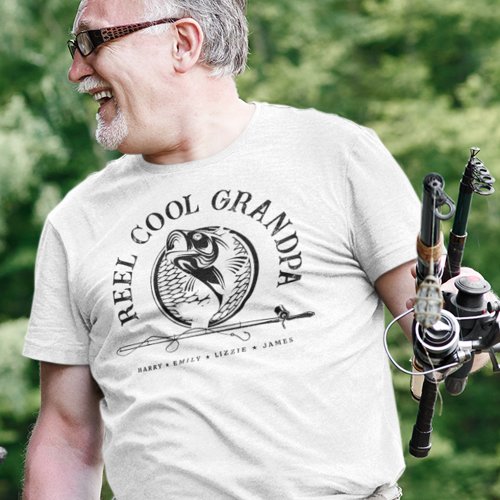 Personalized Grandpa Shirt Reel Cool Fishing