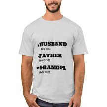 Personalized Grandpa Shirt with Dates