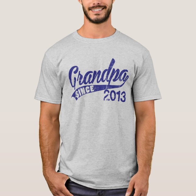 Personalized Grandpa Since Year T-Shirt (Front)