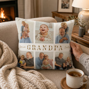 Personalized Grandpa Throw Pillow