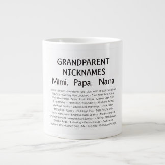 Personalized Grandparent Nicknames Print | Mimi, P Giant Coffee Mug