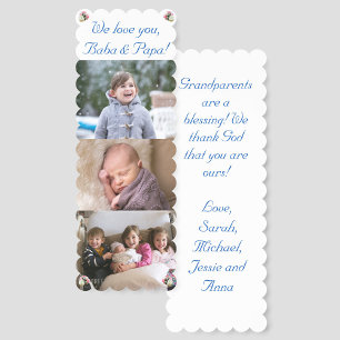 Personalized Grandparent Photo Bookmarks