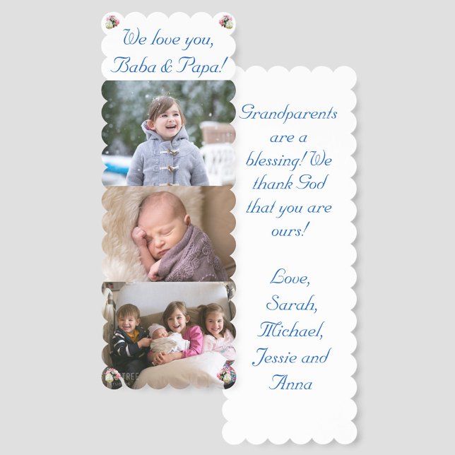 Personalized Grandparent Photo Bookmarks (Creator Uploaded)