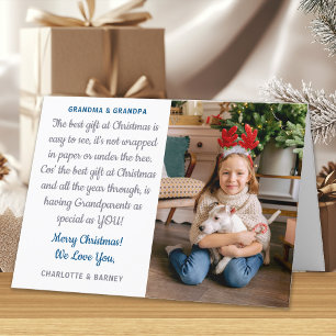 Personalized Grandparents Christmas Poem Photo Holiday Card