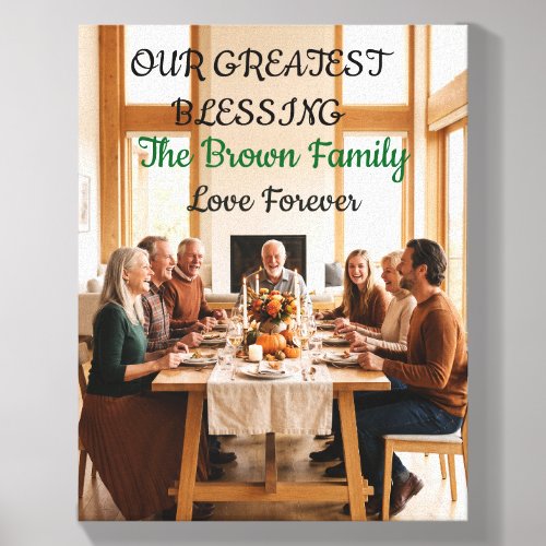 Personalized Grandparents Family Photo Canvas Prin Tile