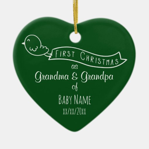 Personalized Grandparents First Christmas Ornament Zazzle