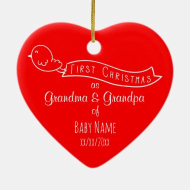 Personalized Grandparents First Christmas Ornament