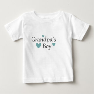 Personalized Grandpas Boy Blue Clipart Hearts Baby T-Shirt