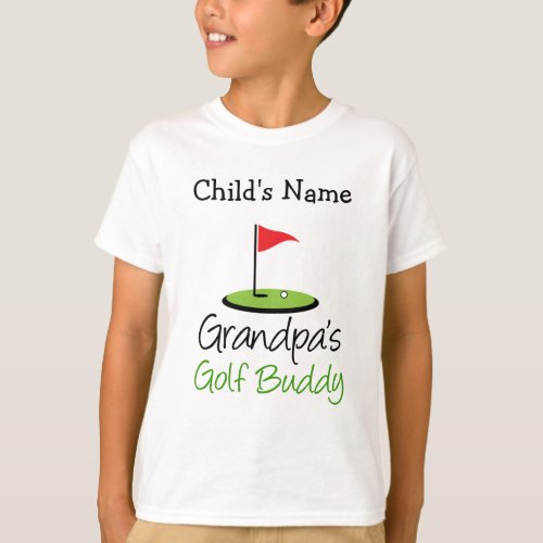 Personalized Grandpas Golf Buddy T_Shirt