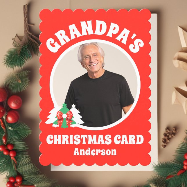 Personalized Grandpa's Photo Christmas Holiday Card (Creator Uploaded)