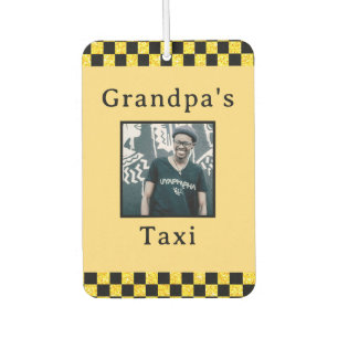 Personalized Grandpa's Taxi Photo Glitter Air Fres Freshener