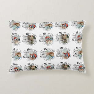 Personalized Grandson Birthday Photo Gifts Accent Pillow