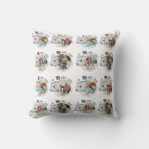 Personalized Grandson Birthday Photo Gifts Throw Pillow
