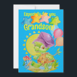 Personalized Grandson's Birthday Greeting Card<br><div class="desc">Hut 2, 3, 4,  5, 6, 7, 8 keep marching 
little soldier and didn't be late. 
A very HAPPY BIRTHDAY celebrating awits.</div>