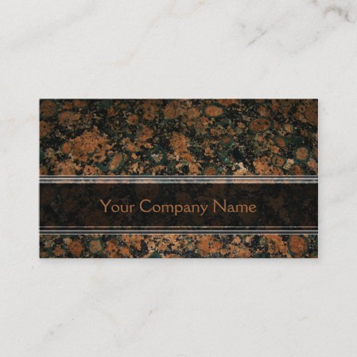 Customizable Personalized Granite Business Card