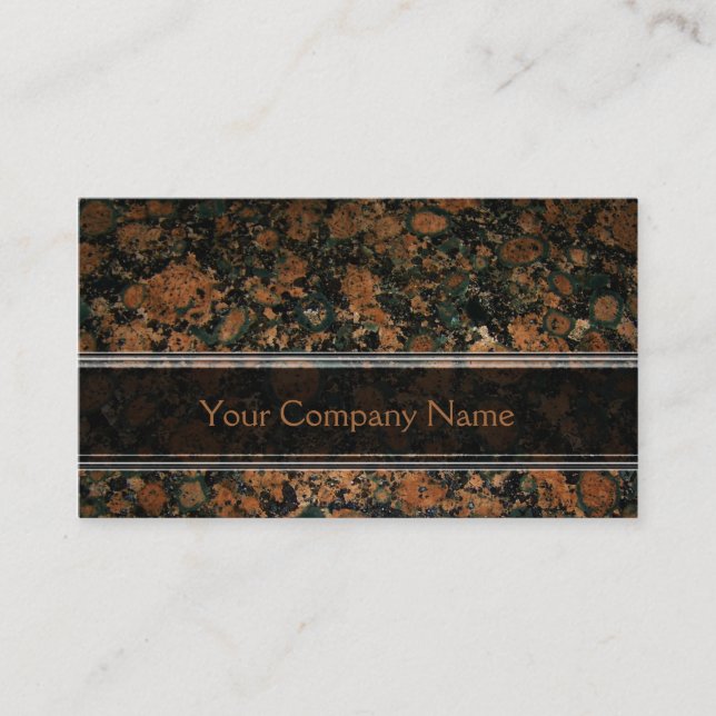 Personalized Granite Business Card (Front)