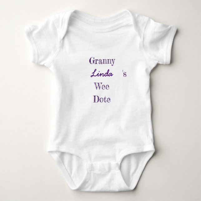 Personalized Granny Baby Bodysuit (Front)