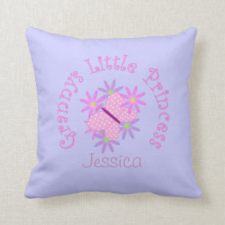 Personalized: Grannys Little Princess Throw Pillow