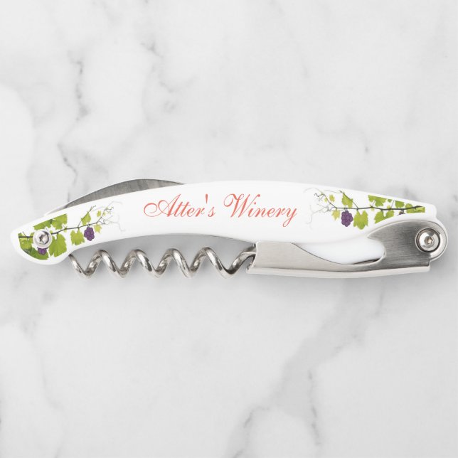 "Personalized" Grapes on the Vine Waiter's Corkscrew (Back)