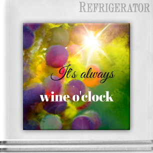 Personalized Grapes Wine Lover Fine Art Magnet