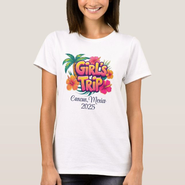 Personalized Graphic Adult T-shirt - Girl's Trip (Front)