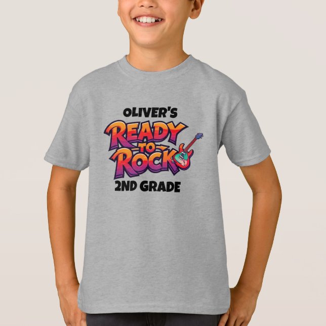 Personalized Graphic Kid T-shirt - Back To School (Front)