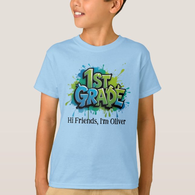 Personalized Graphic Kid T-shirt - Back To School (Front)