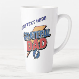 Personalized Grateful Dad Superhero Latte Mug